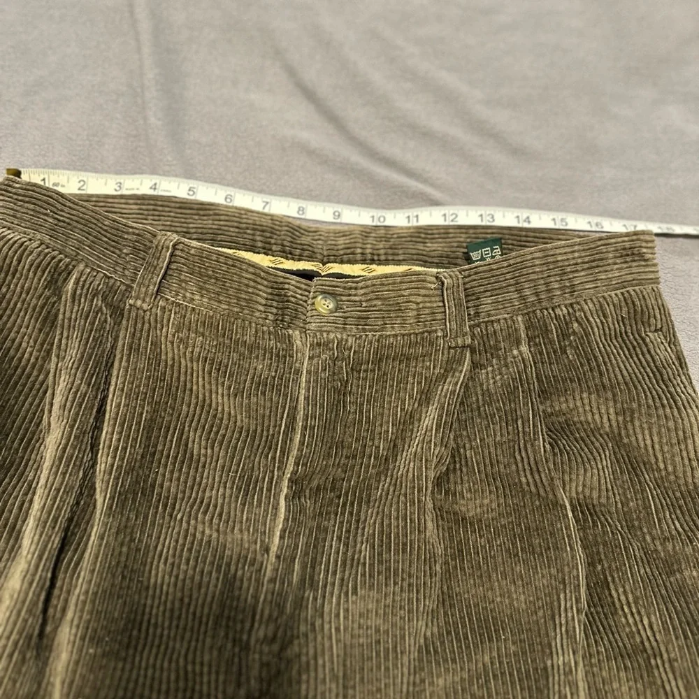 VTG 90s Joseph Abboud Men Sz:36L Brown Corduroy Pants Grunge Baggy Grandpacore